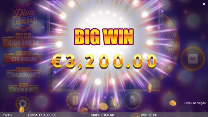 Diva Las Vegas - grote winst op het hoofdgrid