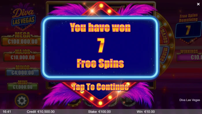 Diva Las Vegas - bonus Free Spins starten