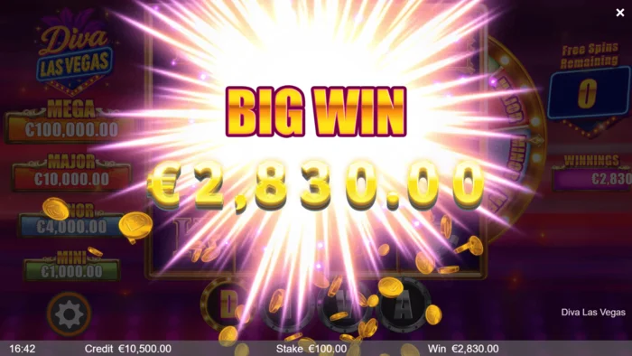 Diva Las Vegas - grote hit tijdens Free Spins