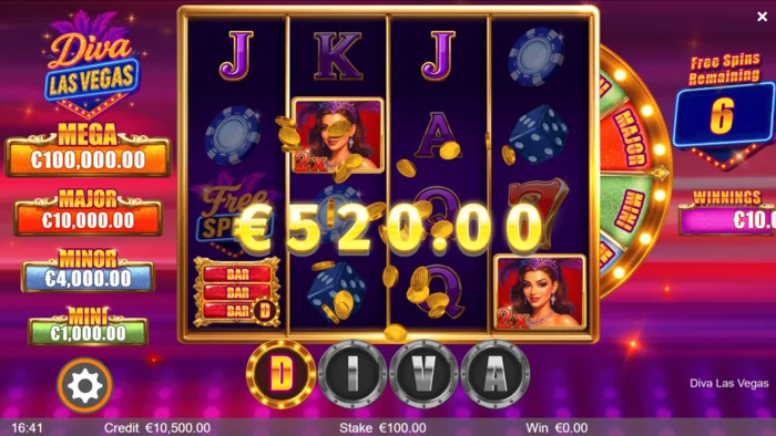 Diva Las Vegas - winnende combinatie met Wilds